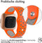 iMoshion Bandje Geschikt voor Fitbit Versa 2 / Versa Lite - iMoshion Siliconen sport band ronde drukknoop met pinnetje - Oranje