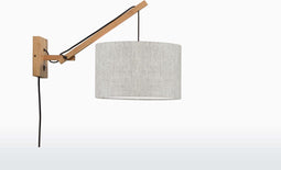 GOOD&MOJO Wandlamp Andes - Bamboe/Naturel - 50x32x45cm - Binnen Scandinavisch,Bohemian