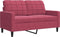 vidaXL - Tweezitsbank - 120 - cm - fluweel - wijnrood