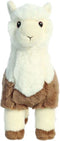 Aurora Eco Nation pluche knuffeldier geit - bruin/wit - 27 cm - Boerderijdieren thema speelgoed