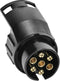 Aanhangwagencontactdoos / Stekkertester Met 2 Adapters 7 en 13 Polig - ISO 1724 - 12V