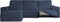 Hoes voor chaise longue met korte armleuning links Eysa ROC Blauw 120 x 120 x 360 cm