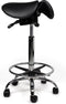 Split-zit ergonomische zadelkruk Zwart zithoogte 50CM t/m 68CM Met voetring