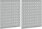 vidaXL - Pegboards - 2 - Pack - met - 8 - Accessoires, - Grijs, - 50x60 - cm, - Staal