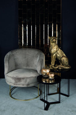 PTMD Lucky Ronde Vaas - H20 x Ø18 cm - Glas - Goud