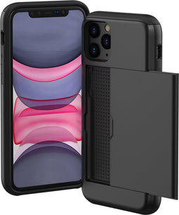 iMoshion Hoesje Geschikt voor iPhone 11 Pro Hoesje - Ruimte voor 2 pasjes - iMoshion Backcover met pasjeshouder - Zwart