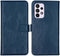 Selencia Hoesje Geschikt voor Samsung Galaxy A33 Hoesje Met Pasjeshouder - Selencia Echt Lederen Bookcase - Blauw
