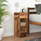 vidaXL - Nachtkastje - met - lade - 25x31x66 - cm - oud - houtkleurig