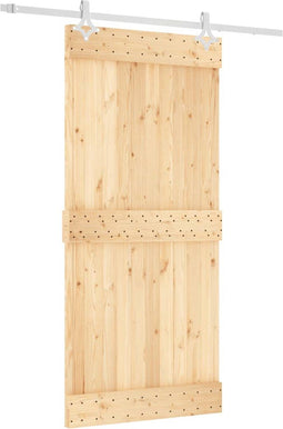 vidaXL - Schuifdeur - met - beslag - 95x210 - cm - massief - grenenhout