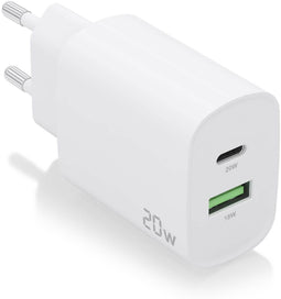 Aisens A110-0754 - Oplader - 20W USB-A en USB-C - Power Delivery 2.0/3.0, Quick Charge 2.0/3.0