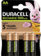 Duracell HR6-B - Oplaadbare AA-batterijen 1300 mAh - Tot 2000 keer opladen - Oranje (4 stuks)