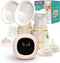 Qwali comfort flow Elektrische Borstkolf - Dubbel - BPA vrij - incl. 2 Melkflesjes - Draadloze Borstkolf - Handsfree Kolf - Breast pump - Handkolf Borstvoeding
