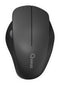 Qware Office - Ergonomische Muis - Muis - Draadloos - 2.4 GHz - Dongle - Duimsteun - Duimscrol - Luton - 1600 DPI - Zwart