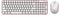 Qware Office - Toetsenbord - Muis - Draadloos - 2.4ghz - USB - Desktopset - Combo - Waterford - Roze - Qwerty