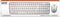 Qware Office - Toetsenbord - Muis - Draadloos - 2.4ghz - USB - Desktopset - Combo - Waterford - Roze - Qwerty