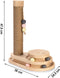 Designed by Lotte Inez - Krabpaal - Multifunctioneel met speeltoren - Bruin - 38x24,5x47,5 cm