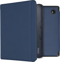 imoshion E-reader Hoesje - Geschikt voor Kobo Libra 2 - Slim Hardcase Sleepcover Bookcase met stand - Donkerblauw