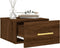 vidaXL - Nachtkastjes - 2 - st - wandgemonteerd - 35x35x20 - cm - bruin - eikenkleur