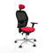 Jorquera Piqueras y Crespo 3D086G1 - Bureaustoel met hoofdsteun - Verstelbare hoogte ademend - Rood