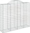 vidaXL - Schanskorven - 4 - st - gewelfd - 200x50x160/180 - cm - ijzer