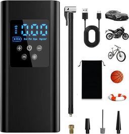 Draagbare Luchtcompressor 150PSI - 6000mAh Bandenpomp met LED-display en Druksensor - Compact en Lichtgewicht