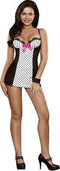 Speelse Polka-Dot Chemise S/M