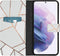 iMoshion Hoesje Geschikt voor Samsung Galaxy S21 Plus Hoesje Met Pasjeshouder - iMoshion Design Softcase Bookcase - Meerkleurig / White Graphic