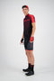 Rogelli Fuse - Korte Fietsbroek - Met Bretels - Zwart Rood - Maat L