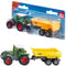 Siku Fendt tractor met Krampe kiepwagen speelgoedtractor metaal/kunststof groen/geel afneembare cabine kiepbak aanhanger met rubberen lichtlopende wielen trekhaak