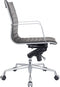 Feel Furniture - Luxe Executive bureaustoel van 100% rundleer - Lage rugleuning – Donker grijs