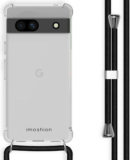 iMoshion Hoesje Geschikt voor Google Pixel 7a Hoesje Met Koord - iMoshion Backcover met koord - Zwart
