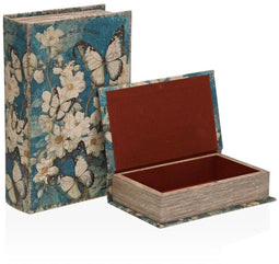 Versa - Decoratieve Doos - Boek Blommor - Multicolour (2 stuks)