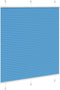 vidaXL - Plissé - rolgordijn - 115x100cm - stofbreedte - 114,4cm - polyester - blauw