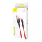 Baseus CALKLF-C09 - USB/Lightning kabel - 1,5A snelladen - Rood