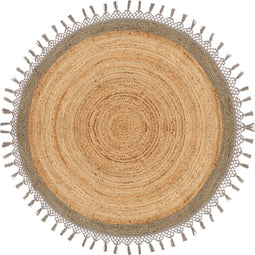 MARTS - Vloerkleed - Beige/grijs - 140 cm - Jute