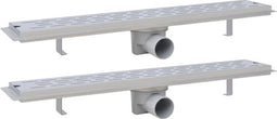 vidaXL - Doucheafvoer - 2 - st - rechthoekig - lijn - 630x140 - mm - roestvrij - staal