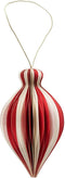 Papieren kerstboomhanger - wit - rood - 12,5 cm - Boltze