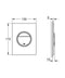 GROHE Nova Cosmopolitan S - Bedieningspaneel Toilet - Dual Flush - Warm Sunset (glanzend brons) - Slank formaat