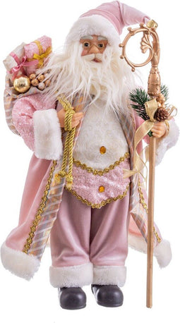 Christmas Kerstversiering Roze Plastic Polyresin Weefsel 45 Cm