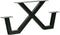 WOOOD X-Poot Picknick Buiten Tablo - Metaal - Zwart - 70x142x13