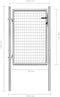 vidaXL - Poort - 105x150 - cm - gegalvaniseerd - staal - zilverkleurig