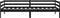 vidaXL - Bedbank - massief - grenenhout - zwart - 90x200 - cm