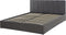 DREUX - Bed met opbergruimte - Donkergrijs - 140 x 200 cm - Kunstleer