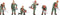 NOCH 0036061 N Bosbouwarbeiders figuren Geverfd, Staand