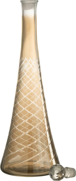 J-Line karaf Steel - glas - grijs