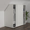 VDD schuine wandkast - kledingkast - schuifdeuren planken kledingstang - wit 100x100x50 cm