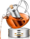 Deleca Glazen Theepot - 1.5L - RVS Filter en Theelicht Warmhouder - Borosilicaat Glas