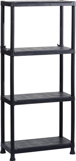 Keter Kunststof Stellingkast Plus - Opbergrek - 60x30x135cm - zwart