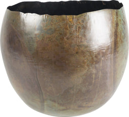 Ter Steege Bloempot-Sierpot Metaal Brons-Bruin-Groen D 30 H 25 cm
