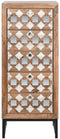 Ladenkast Home ESPRIT Bruin Zwart Zilverkleurig Mangohout Spiegel Indiaas 45 x 35 x 105 cm